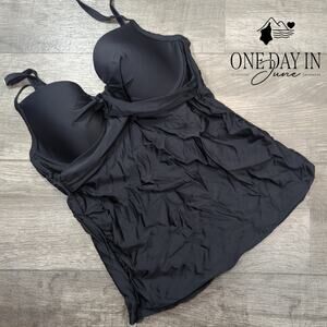 Tempt Me Cross Front Tankini Top Size L